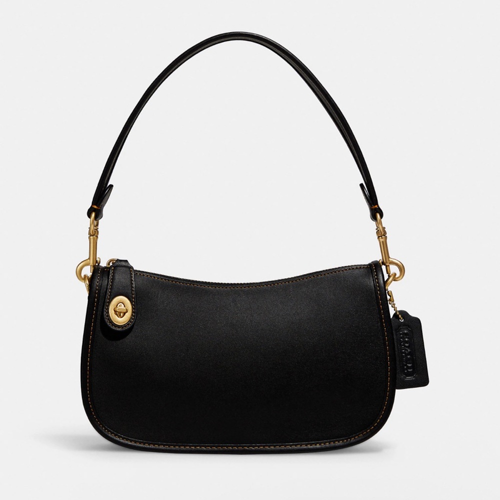 Coach Swinger Bag in Black/Brass